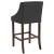 Flash Furniture CH-182020-T-30-BK-F-GG 30" Transitional Tufted Walnut Barstool with Accent Nail Trim in Charcoal Fabric addl-6