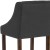 Flash Furniture CH-182020-T-30-BK-F-GG 30" Transitional Tufted Walnut Barstool with Accent Nail Trim in Charcoal Fabric addl-7