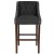 Flash Furniture CH-182020-T-30-BK-F-GG 30" Transitional Tufted Walnut Barstool with Accent Nail Trim in Charcoal Fabric addl-9