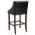 Flash Furniture CH-182020-T-30-BK-GG 30" Transitional Tufted Walnut Barstool with Accent Nail Trim in Black LeatherSoft addl-6