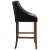 Flash Furniture CH-182020-T-30-BK-GG 30" Transitional Tufted Walnut Barstool with Accent Nail Trim in Black LeatherSoft addl-8