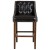 Flash Furniture CH-182020-T-30-BK-GG 30" Transitional Tufted Walnut Barstool with Accent Nail Trim in Black LeatherSoft addl-9