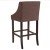 Flash Furniture CH-182020-T-30-BN-F-GG 30" Transitional Tufted Walnut Barstool with Accent Nail Trim in Brown Fabric addl-3