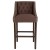 Flash Furniture CH-182020-T-30-BN-F-GG 30" Transitional Tufted Walnut Barstool with Accent Nail Trim in Brown Fabric addl-5