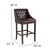 Flash Furniture CH-182020-T-30-BN-GG 30" Transitional Tufted Walnut Barstool with Accent Nail Trim in Brown LeatherSoft addl-5