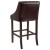 Flash Furniture CH-182020-T-30-BN-GG 30" Transitional Tufted Walnut Barstool with Accent Nail Trim in Brown LeatherSoft addl-6