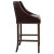 Flash Furniture CH-182020-T-30-BN-GG 30" Transitional Tufted Walnut Barstool with Accent Nail Trim in Brown LeatherSoft addl-8