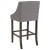 Flash Furniture CH-182020-T-30-DKGY-F-GG 30" Transitional Tufted Walnut Barstool with Accent Nail Trim in Dark Gray Fabric addl-6