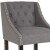 Flash Furniture CH-182020-T-30-DKGY-F-GG 30" Transitional Tufted Walnut Barstool with Accent Nail Trim in Dark Gray Fabric addl-7