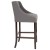 Flash Furniture CH-182020-T-30-DKGY-F-GG 30" Transitional Tufted Walnut Barstool with Accent Nail Trim in Dark Gray Fabric addl-8