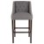Flash Furniture CH-182020-T-30-DKGY-F-GG 30" Transitional Tufted Walnut Barstool with Accent Nail Trim in Dark Gray Fabric addl-9