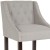 Flash Furniture CH-182020-T-30-LTGY-F-GG 30" Transitional Tufted Walnut Barstool with Accent Nail Trim in Light Gray Fabric addl-10