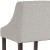 Flash Furniture CH-182020-T-30-LTGY-F-GG 30" Transitional Tufted Walnut Barstool with Accent Nail Trim in Light Gray Fabric addl-7