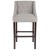 Flash Furniture CH-182020-T-30-LTGY-F-GG 30" Transitional Tufted Walnut Barstool with Accent Nail Trim in Light Gray Fabric addl-9