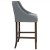 Flash Furniture CH-182020-T-30-LTGY-GG 30" Transitional Tufted Walnut Barstool with Accent Nail Trim in Light Gray LeatherSoft addl-8