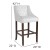 Flash Furniture CH-182020-T-30-WH-GG 30" Transitional Tufted Walnut Barstool with Accent Nail Trim in White LeatherSoft addl-5