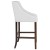 Flash Furniture CH-182020-T-30-WH-GG 30" Transitional Tufted Walnut Barstool with Accent Nail Trim in White LeatherSoft addl-8