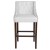 Flash Furniture CH-182020-T-30-WH-GG 30" Transitional Tufted Walnut Barstool with Accent Nail Trim in White LeatherSoft addl-9