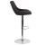 Flash Furniture CH-182050X000-BKFAB-GG Contemporary Black Fabric Adjustable Height Barstool with Chrome Base addl-8