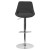 Flash Furniture CH-182050X000-BKFAB-GG Contemporary Black Fabric Adjustable Height Barstool with Chrome Base addl-9