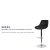 Flash Furniture CH-182050X000-BK-V-GG Contemporary Black Vinyl Adjustable Height Barstool with Chrome Base addl-3