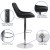 Flash Furniture CH-182050X000-BK-V-GG Contemporary Black Vinyl Adjustable Height Barstool with Chrome Base addl-4