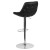 Flash Furniture CH-182050X000-BK-V-GG Contemporary Black Vinyl Adjustable Height Barstool with Chrome Base addl-6