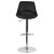 Flash Furniture CH-182050X000-BK-V-GG Contemporary Black Vinyl Adjustable Height Barstool with Chrome Base addl-9
