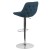 Flash Furniture CH-182050X000-BLFAB-GG Contemporary Blue Fabric Adjustable Height Barstool with Chrome Base addl-6