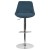 Flash Furniture CH-182050X000-BLFAB-GG Contemporary Blue Fabric Adjustable Height Barstool with Chrome Base addl-9