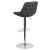 Flash Furniture CH-182050X000-DKGYFAB-GG Contemporary Dark Gray Fabric Adjustable Height Barstool with Chrome Base addl-6