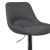 Flash Furniture CH-182050X000-DKGYFAB-GG Contemporary Dark Gray Fabric Adjustable Height Barstool with Chrome Base addl-7