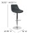 Flash Furniture CH-182050X000-GY-V-GG Contemporary Gray Vinyl Adjustable Height Barstool with Chrome Base addl-5