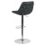 Flash Furniture CH-182050X000-GY-V-GG Contemporary Gray Vinyl Adjustable Height Barstool with Chrome Base addl-6