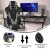 Flash Furniture CH-187230-1-GY-RLB-GG X20 Gray LeatherSoft Gaming / Racing Office Reclining Chair with Transparent Roller Wheels addl-3