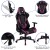 Flash Furniture CH-187230-1-PR-GG X20 Purple LeatherSoft Gaming / Racing Office Ergonomic Swivel Chair with Reclining Back addl-4
