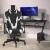 Flash Furniture CH-187230-BK-RLB-GG X30 Black LeatherSoft Gaming / Racing Reclining Computer Chair, Slide-Out Footrest, and Transparent Roller Wheels addl-1