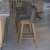 Flash Furniture CH-192162X000PU-30-GY-GG Transitional 30" Gray LeatherSoft Bar Stool with Silver Nailhead Trim, Walnut Wood Frame, Set of 2  addl-6