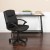 Flash Furniture CH-197220X000-BK-GG Mid-Back Black LeatherSoft-Padded Task Office Chair with Arms addl-1