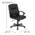 Flash Furniture CH-197220X000-BK-GG Mid-Back Black LeatherSoft-Padded Task Office Chair with Arms addl-6