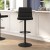 Flash Furniture CH-202071-BK-GG Modern Mid-Back Black Adjustable Height LeatherSoft Channel Stitched Bar Stool, Set of 2 addl-1