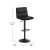 Flash Furniture CH-202071-BK-GG Modern Mid-Back Black Adjustable Height LeatherSoft Channel Stitched Bar Stool, Set of 2 addl-4