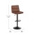 Flash Furniture CH-202071-BR-GG Modern Mid-Back Adjustable Height Cognac LeatherSoft Channel Stitched Bar Stool, Set of 2 addl-4