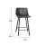 Flash Furniture CH-212069-24-BK-GG Modern Armless 24" Black LeatherSoft Counter Height Stool, Black Metal Frame, Set of 2 addl-5