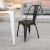 Flash Furniture CH-31230-BK-GG Black Metal Indoor/Outdoor Stackable Chair addl-1