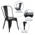Flash Furniture CH-31230-BK-GG Black Metal Indoor/Outdoor Stackable Chair addl-4