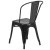 Flash Furniture CH-31230-BK-GG Black Metal Indoor/Outdoor Stackable Chair addl-6