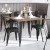 Flash Furniture CH-31230-BK-PL1B-GG Black Metal Indoor/Outdoor Stackable Chair with Black Poly Resin Wood Seat addl-1