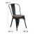 Flash Furniture CH-31230-BK-WD-GG Black Metal Stackable Chair with Wood Seat addl-4