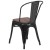 Flash Furniture CH-31230-BK-WD-GG Black Metal Stackable Chair with Wood Seat addl-5